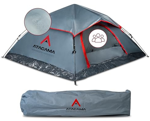 Atacama campingtält – ultralätt tält – kompakt och hållbart – perfekt för cykelpackning, överlevnad och utomhusäventyr – popup-tält för 3 personer
