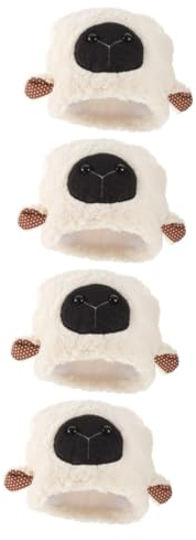 HEMOTON 4stücke Plüsch Schaf-ohr Für Cosplay Und Fotografie Lustige Kopfbedeckung Weichem Material Für Halloween Und Partys Hält Warm Und Sorgt Für