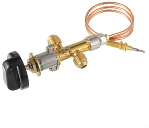 HOHOVYVY Parasol chauffant au gaz, barbecue à kebab à gaz, kit de valve de contrôle de sécurité, comprend valve, bouton et câble thermocouple