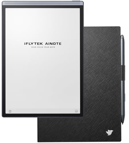 iflytek AINOTE Air 2,8.2-inch E Ink Tablet for Meetings, AI Note Taking Tablet with Black Folio Case,Voice-to-Text Transcription, Multi-Languages Chatgpt Support,Digital Notebook for Work/Study