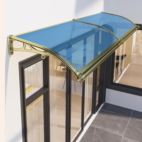 Tettoia in policarbonato per porta d'ingresso, balcone e finestra, doppia facciata, grondaia, tenda in alluminio per ingresso, patio e giardino, protezione elegante