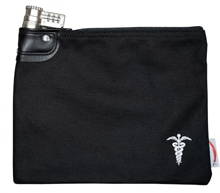 Cardinal bag supplies Opioid Anti Diversion Medication Lockable Bag, Black