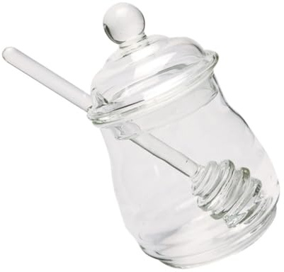 WEKADRIN Vasetto Di Vetro Per Dolci Contenitori Alimentari Da Cucina Con Mestolo Per Conservare Sciroppi e Marmellate