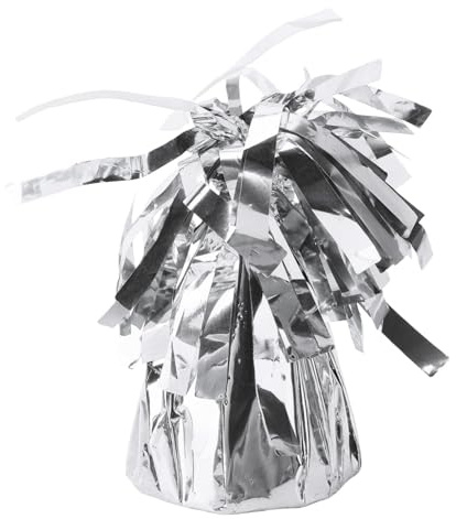 BTOSEP Tunga ballongvikter, set om 6, stabilt ballongankare av metallisk aluminiumfolie för bröllop och födelsedagsfest-dekorationer, 140 g vardera återanvändbara, ministorlek 5,5 x 11,9 cm