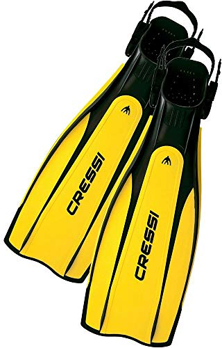 Cressi Pro Light Open Heel Tauchen Flossen, Schwarz/Gelb, L/XL (44/45)