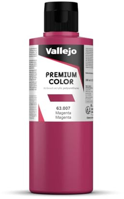 Vallejo Acrylicos Premium Color - 200ml - Opaque Magenta, beige,063007