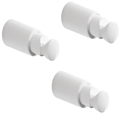 3 étagères de Support Mural pour radiateurs sèche-Serviettes et Tubes horizontaux, capacité de Charge jusqu'à 90 kg. Système Anti-décrochage avancé. Diamètre des Tubes de Ø15 à 28 mm - Blanc