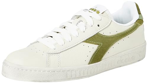 Diadora Unisex Game L Low Waxed Suede Pop Gymnastics Shoe, White Fern, 8 UK