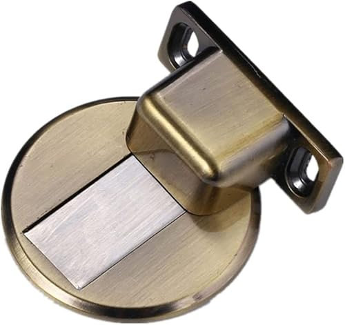 Türwandschutz Türstopper Stoßstange, stumme Türstopper, Türstopper, Bodenmontierter Türstopper aus Edelstahl, unsichtbarer Türstopper aus Zinklegierung ohne Stanzen, Schwarz (Color : Black) (Color :