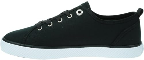 Tommy Hilfiger Damen Sneaker Canvas Schuhe, Schwarz (Black), 38