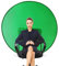 56 Zoll Runder Greenscreen-Hintergrund, Tragbarer, Zusammenklappbarer Webcam-Hintergrund, Greenscreen-Stuhlhintergrund für Video-Chats, Live-Übertragung