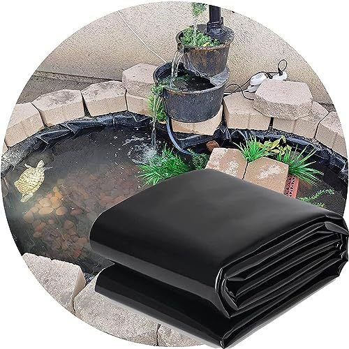 SEVSO Teichfolie Wasserdicht Folie 2X4m 3X3m 4X7m 5X9m 6X8m, 0.13Mm HDPE Teichfolie Für Kleine Teiche Oder Als Schutz Für Gartebnpools,8 * 9m