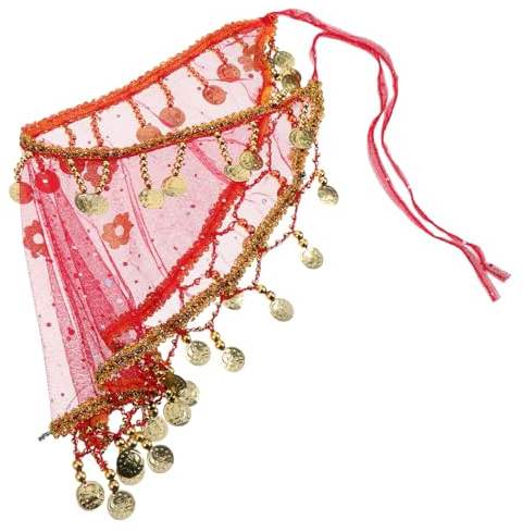 SHERCHPRY Velo de Danza del Vientre con Borlas, Accesorio de Baile para Mujer, y Transpirable, Adecuado para Escénicas, Fiestas Temáticas y Sesiones de Fotos