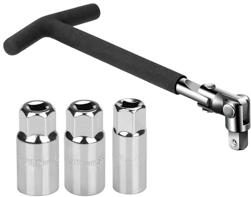 oumuik Zündkerzenbuchse 16/18/21mm - ZÜNDKERZENSCHLÜSSEL Set mit ZÜNDKERZENSCHLÜSSEL 16MM, ZÜNDKERZENSCHLÜSSEL 18 MM, ZÜNDKERZENSCHLÜSSEL 21MM für ZÜNDKERZEN