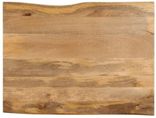 vidaXL Tischplatte, Holztischplatte mit Baumkante, Ersatztischplatte für Couchtisch Beistelltisch Esstisch, Holzplatte, Massivholz Mango