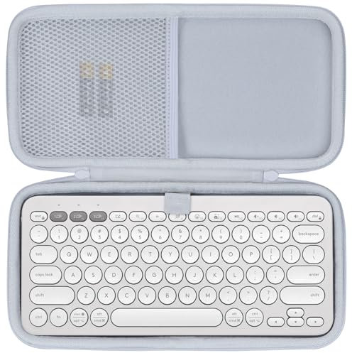 Lebakort Hard Case Compatible with Logitech Pebble Keys 2 K380s K380 Keyboard (White Case)