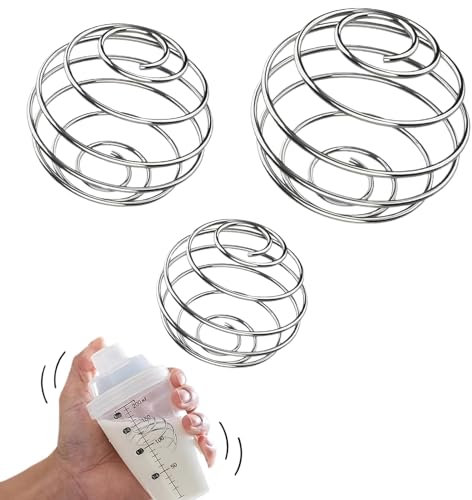 DAAIZIII 3 Bolas Cocteleras de Acero Inoxidable, Multi-size, Plata