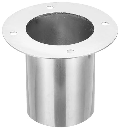 PATIKIL 3 Duct Connector Flange, Straight Pipe Exhaust Flange Stainless Steel Pipe Hose Duct Collar for Heating Cooling Ventilation HVAC System
