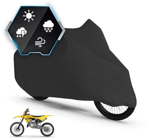WALSER Telone per moto All Weather XL, telone per moto da esterno 100% impermeabile