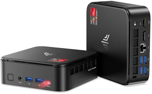NiPoGi E3B Mini PC АMD Ryzen 5 7430U(Bis zu 4,3GHz) 16GB DDR4 512GB M.2 SSD, Mini Desktop Computer mit W11 PRO|4K Triple Display|WiFi 6|BT5.2 für Geschäftsbüros, Design, Heimkino, Lichtspiele