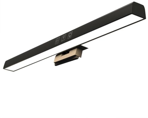 Ohulelks Lámpara de Escritorio LED, Barra de Luz para Monitor, PC, Ordenador, Pantalla Regulable, 50 cm, para Oficina, Estudio, Lectura, Lámpara Colgante de Mesa.