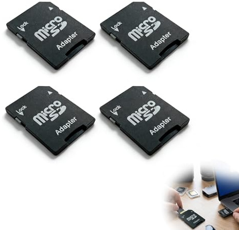 Jetstream - Adaptador MicroSD a SD, adaptador de tarjeta Micro SD a SD, compatible con dispositivos con ranura para tarjeta SD, como ordenadores portátiles, etc