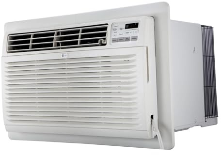LG 11,800 BTU Through the Wall Air Conditioner, 230/208V, Cools up to 440 Sq. Ft. for Bedroom, Living Room, Apartment, with Remote, 3 Cool & Fan Speeds, Wall AC Unit, White