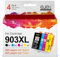 ejet 903 XL Multipack Kompatibel für HP 903 Druckerpatronen 903XL ‎‎‎‎‎‎‎Schwarz (Neustem Chip), für HP Officejet 6950 Druckerpatronen Officejet Pro 6970 6960 Patronen All-In-One Drucker