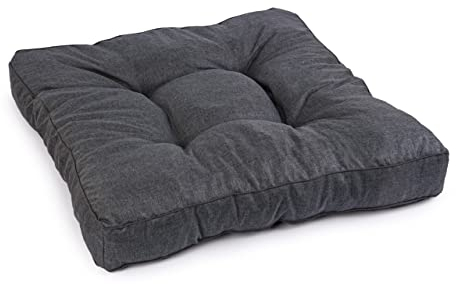 Royal Schneider Sitzkissen Kissen Polster Auflage Rückenkissen Loungekissen Lounge Bodenkissen Anti-Rutsch-Unterseite, Graphit - 5502, 50x50 cm - Sitzkissen