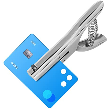 10 mm Silber Einzelloch Locher Metall Lochzange Papier Locher Hochleistungslocher als Schreibtischzubehör idealer Lochstanzer für Ordner