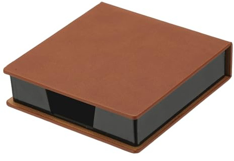 PATIKIL Porte-Bloc-Notes En Cuir, Distributeur De Bloc-Notes Adhésifs 4x4, Porte-Cartes De Visite Organisateur De Bloc-Notes Pour Bureau Maison Bureau Livres Cahier, Marron