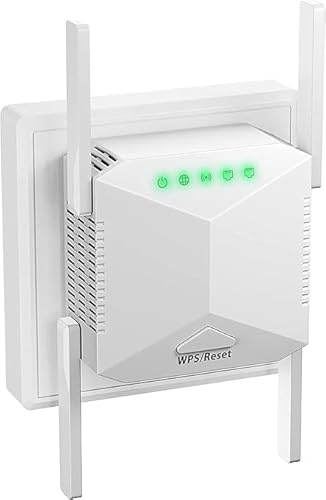 2026 WiFi Extender, WiFi Extender Signal Booster, WiFi Booster, Covers Up to 9800 Sq.ft and 150+ Devices, Dual Band Wireless Repeater, WiFi Repeater, WiFi Extenders Signal Booster for Home（4 antennas）