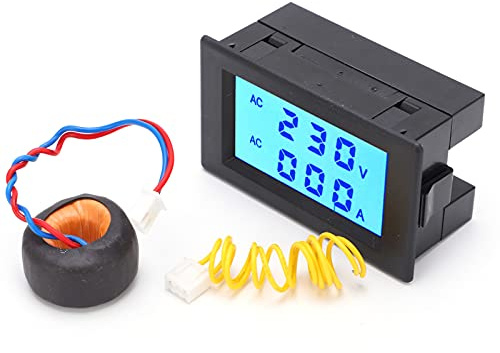 Misuratore di tensione corrente AC Amperometro Voltmetro Digitale LCD Doppio display Contatore elettrico con chip intelligente per uso industriale domestico Materiale ABS 80V 400V