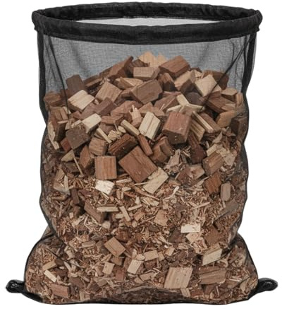 Sac de déchiqueteuse à bois – Sacs de collecte de déchiqueteuse à bois, fourre-tout avec support en maille, 48,43 x 23,62 pouces, broyeur de feuilles, collecteur de sciure de bis pour l'extérieur, le
