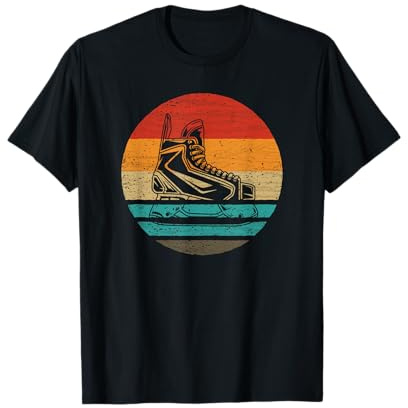 Patines de Hockey sobre Hielo Estilo Retro Vintage Camiseta