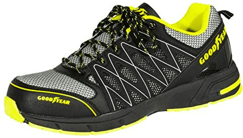 Goodyear Herren Metallfreie Arbeitssicherheit Trainer Mit Non Metallic Stoffkappe S1p / Sra Hro Sicherheitsschuhe, Schwarz Gelb, 37 EU