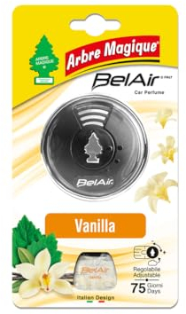 Arbre Magique Belair Giugiaro Easy, Deodorante Auto, Emanatore Liquido, Effetto Lunga Durata, Design Made in Italy (Emanatore con 1 Ricarica, Vanilla)