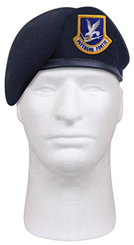Rothco Pre-Shaved Inspection Ready Beret with USAF Flash – Rugged Service Uniform Hat (US, Numeric, 7, Midnight Navy Blue)