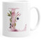 Autiga Buchstaben-Tasse L Tasse mit Buchstabe Alphabet Monogramm Watercolor gezeichnet Kaffeetasse weiß Unisize