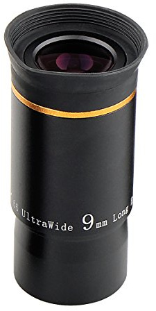 SVBONY Telescope Eyepiece, 9mm Gold Line Eyepiece 66° Ultra Wide Angle Lens