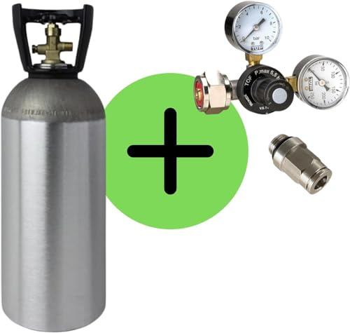 Reductor de presión de CO2, incluye botella de CO2 de 2 kg, adecuado para sistema de burbujas, sistema de burbujas, dispensador de agua