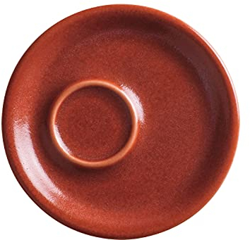 KAHLA 1T3518A93020W Homestyle Untertasse 11,7 cm siena red mediterranes Geschirr aus Porzellan mit Steingut- und Keramiklook kleine flache Untertasse für Espresso- und Mokkatasse rund rot