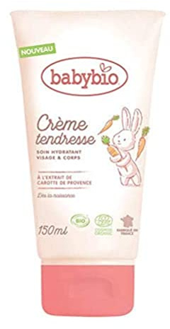 BABYBIO - Crème Tendresse - Crème hydratante Bébé Bio - Visage et Corps – 150ml - Fabriqué en France