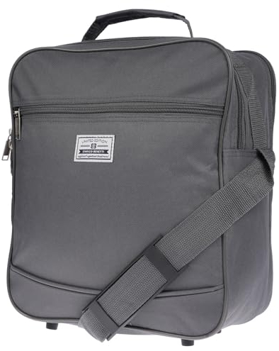 Christian Wippermann große Herren Tasche Arbeitstasche Umhängetasche Flugbegleiter Messenger Bag Grau