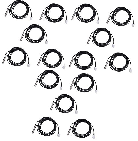 CIYODO 15stücke Wasserdichte Ntc Temperaturfühler Mit Thermistor Und Verlängerungskabel Präzise Temperaturmessung Für Aquarien Und Andere Anwendungen