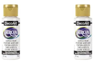 Deco Art DAO1-3 Americana Paint 2 OZ, Snow White-Opaque, One Size (Pack of 2)