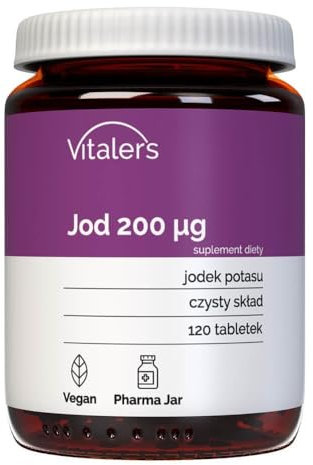 Vitaler's Iodine 200 µg - 120 Tablets, Vegan, 4 Months of Supplementation, No Preservatives, Pure Composition