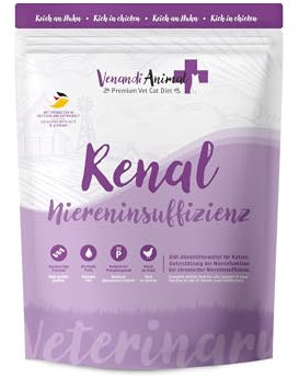 Venandi Animal Vet - Premium Trockenfutter für Katzen - Diät - Renal - Niereninsuffizienz - Huhn, 1er Pack (1 x 1,5kg), getreidefrei