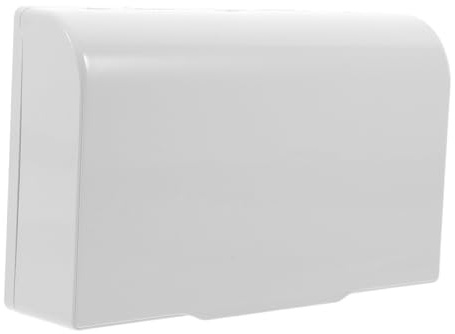 HEALSOPTHY Presa Stagna da Esterno Copertura Adesiva, Scatola per Presa a 2 Posti in Plastica Bianca, Resistente alle Intemperie per Installazione Esterna