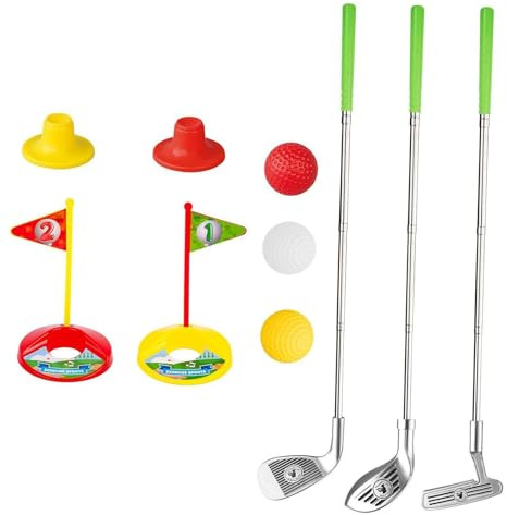 QLECXZI Childrens Golf Set Golf Toys Fun Interactive Practice Set Engaging Times Both Indoors Outdoors With Family Interactive Toys Practice Equipment